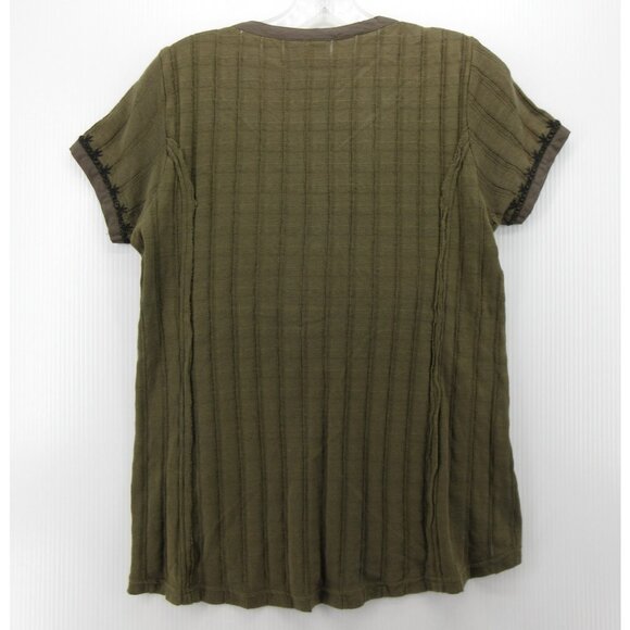 Akemi Kin Anthropologie Top XS Blouse Embroidered Floral Boho Knit - Picture 6 of 10